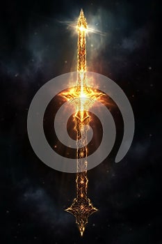 Fantasy, Sword of Light, Symbol.Generative AI