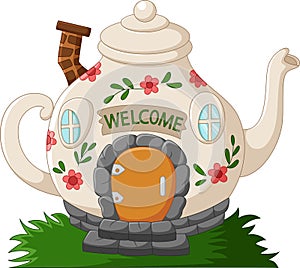 Fantasy teapot houses cartoon