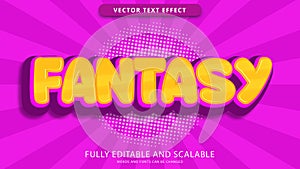 Fantasy text effect editable eps file