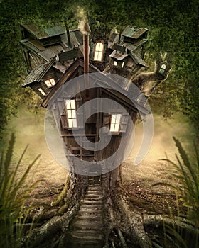 Fantasy tree house