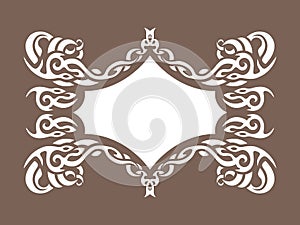Fantasy tribal frame in celtic or viking stye