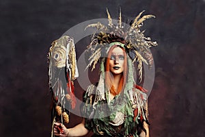 Fantasy tribal shaman woman