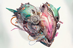 Fantasy Valentine Heart illustration created with Generative AI