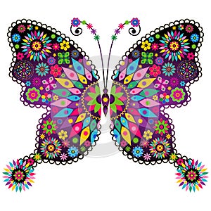 Fantasy vivid vintage butterfly