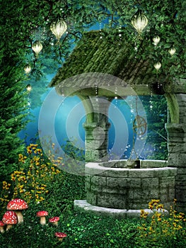 Fantasy wishing well photo