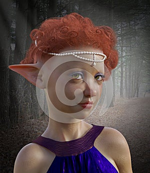 Fantasy Young Woman Elf Portrait