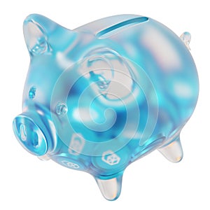 Fantom (FTM) Clear Glass piggy bank photo