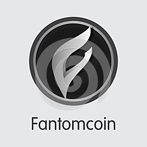 Fantomcoin Digital Currency. Vector FCN Coin Image.