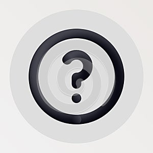 FAQ blended bold black line icon