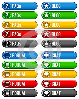 FAQ Blog Forum Chat Buttons