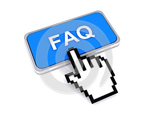 FAQ button and cursor hand