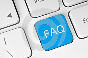 FAQ button on keyboard photo
