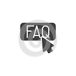 FAQ button vector icon