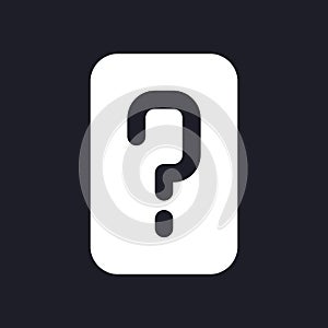 FAQ dark mode glyph ui icon