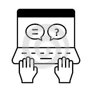 Faq Glyph Style vector icon which can easily modify or edit