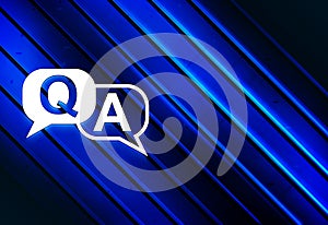 Faq icon artistic line abstract blue background illustration