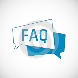 FAQ icon. Frequently Asked Question as Speech bubble. Element of web icon for mobile concept and web apps. Vector illustration