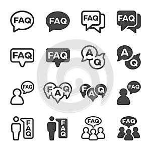 Faq icon set