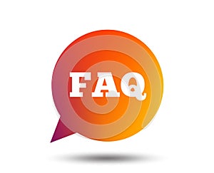 FAQ information sign icon. Help symbol.