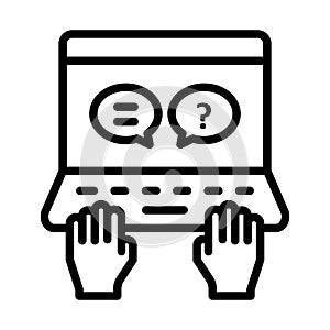 Faq Line Style vector icon which can easily modify or edit