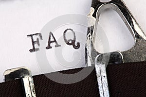 FAQ on old typewriter