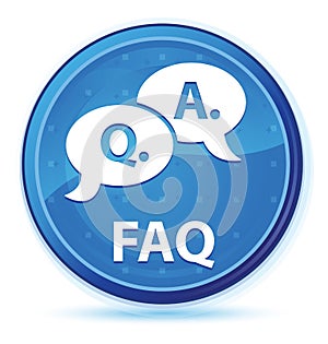 Faq (question answer bubble icon) midnight blue prime round button