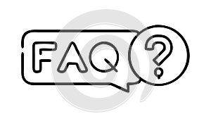 FAQ Speech Bubble Icon, vector design Generative AI