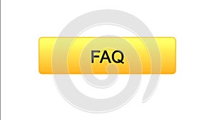 FAQ web interface button orange color, customer assistance, online support