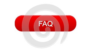 FAQ web interface button red color, customer assistance, online support