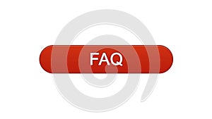 FAQ web interface button wine red color, customer assistance, online support