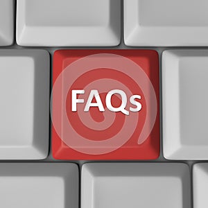 FAQs Red Computer Keyboard Key Frequently Asked Questions