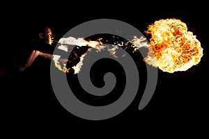 Faquir with fire photo