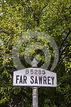 Far Sawrey village signpost