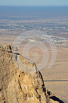 A far view fo residential are from the top of Jabal hafeet, Al Ain, UAE