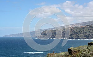 Far view over the coast from Tenerife