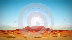 Far West Desert Seamless Landscape Animation Loop