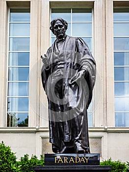 Faraday monument in Savoy Place in London (hdr)