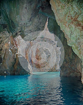 The faraglione of the sugar loaf, limestone formation of southern Sardinia