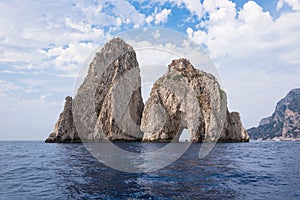 Faraglioni rocks at Capri Island coast