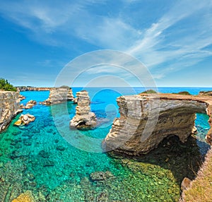 Faraglioni at Torre Sant Andrea, Italy