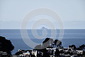 Farallon Islands San Francisco, as seen from Twin Peaks. photo