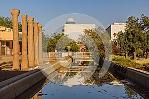 Faras columns at the grounds of Sudan National Museum in Khartoum, capital of Sud