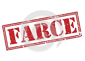 Farce red stamp