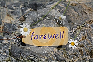 Farewell label