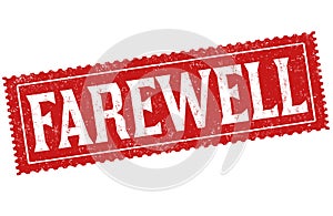 Farewell sign or stamp