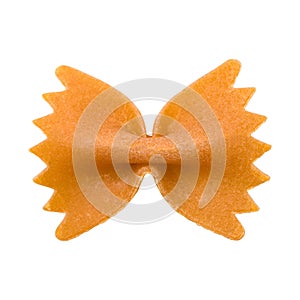 Farfalle pasta isolated.