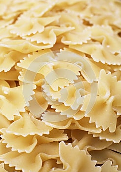 Farfalle pasta shapes