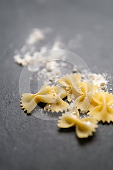 Farfalle | pasta on slate