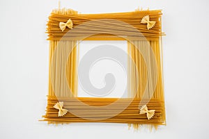 Farfalle and spaghetti pasta forming frame