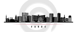 Fargo skyline horizontal banner. photo